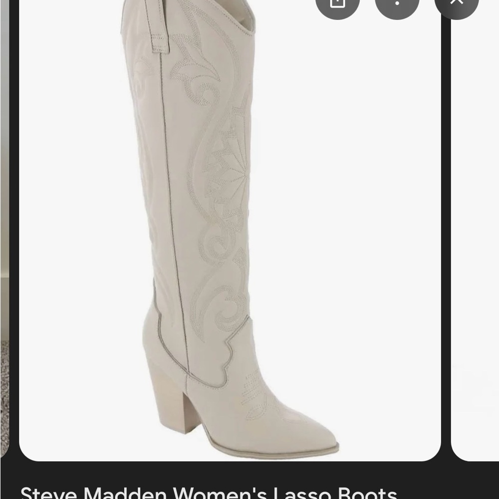 Steve Madden Women's Beige Heeled Boots